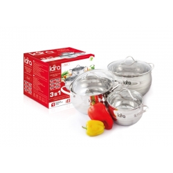 Набор посуды LARA LR02-86 (2,1+3,7+6,1л.)